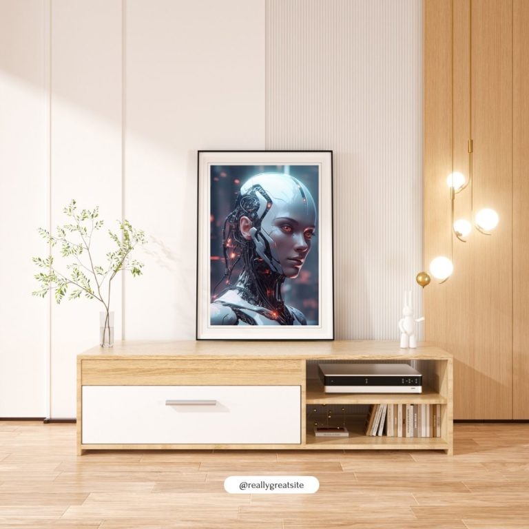 Der Geist in der Maschine als Wandbild im Haus