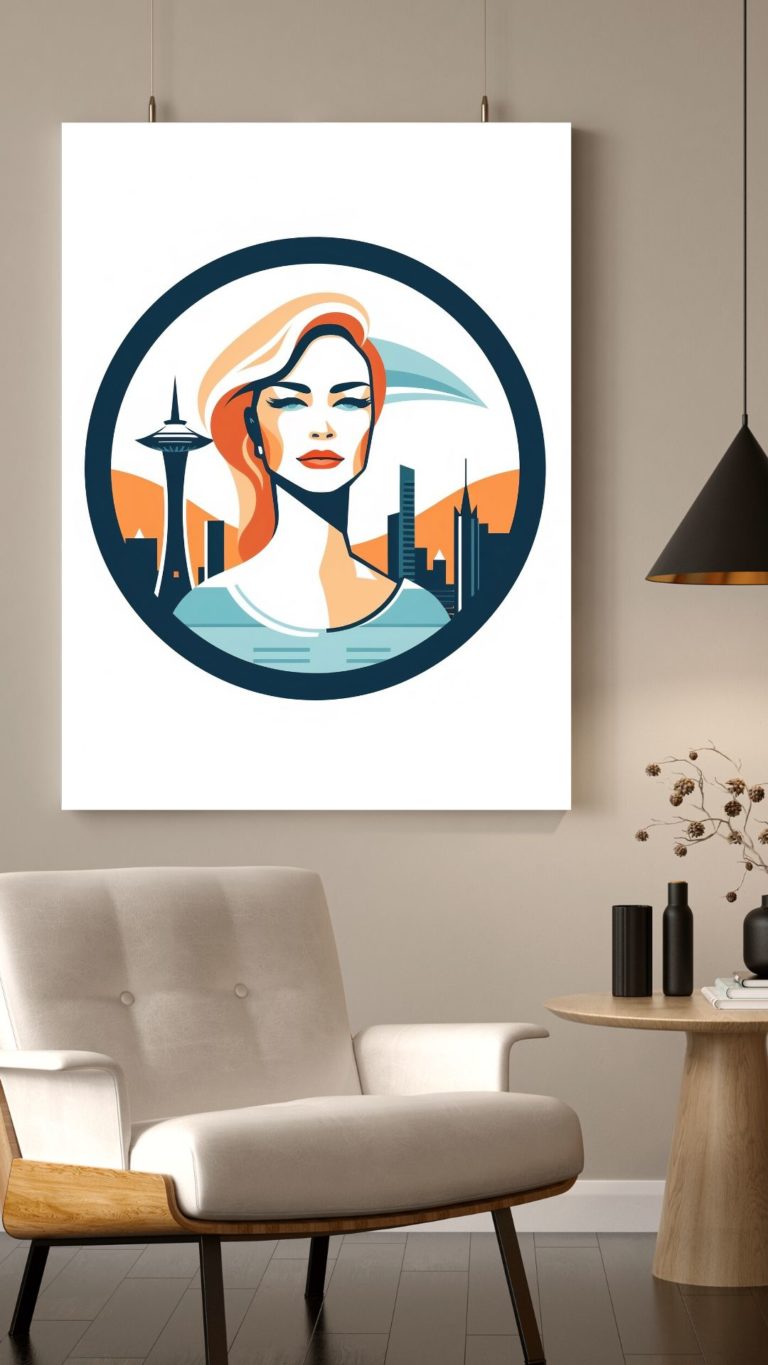 Grafikdesign im Stil von Paul Pope als Wandbild