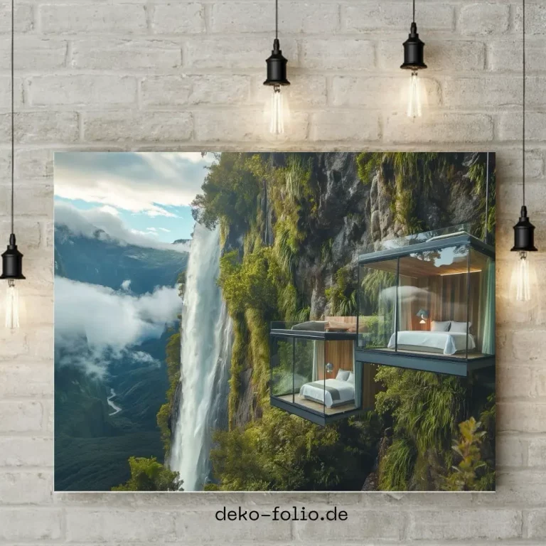 Luxuriöse Glas-Suiten über den Wasserfällen